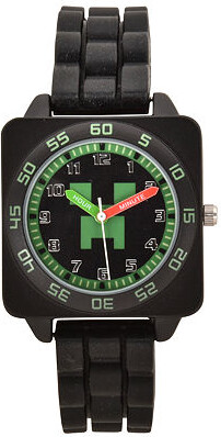 Character Minecraft Boys Black Strap Watch Min9011jc