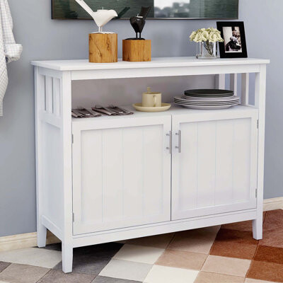 Ophelia & Co. Kitchen storage sideboard and buffet server cabinet-White