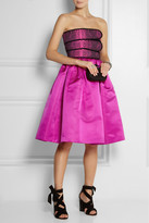 Thumbnail for your product : Christopher Kane Snake-print canvas and silk-satin dress