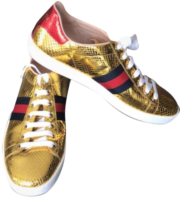 gucci trainers gold