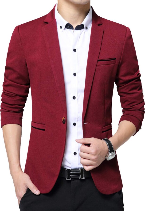 Nemopter Man Jacket Casual Elegant Slim Fit Blazer One Button Suit Jacket Man Blazer Jackets