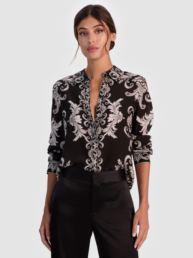 Alice + Olivia Willa Silk Blouse