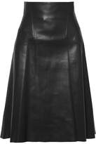 Alexander McQueen - Leather Midi Skirt - Black