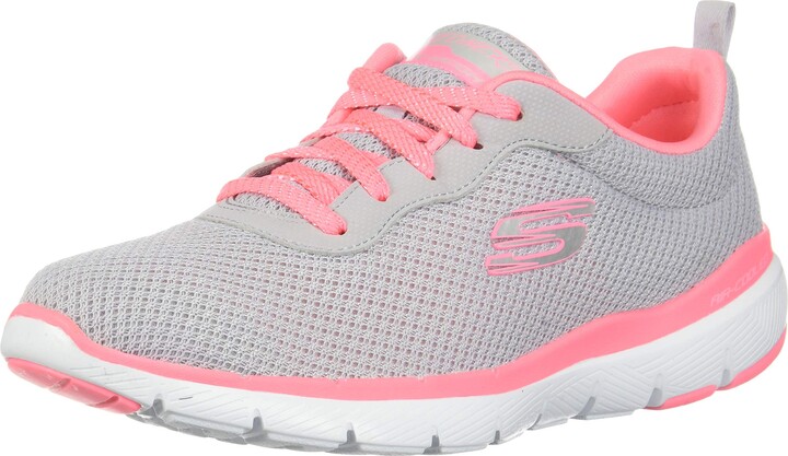 pink and grey sketchers