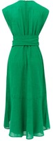 Thumbnail for your product : Cefinn Cefinn Tie-sash Voile Midi Dress - Green