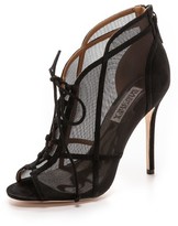 Thumbnail for your product : Badgley Mischka Foley II Mesh Lace Up Booties