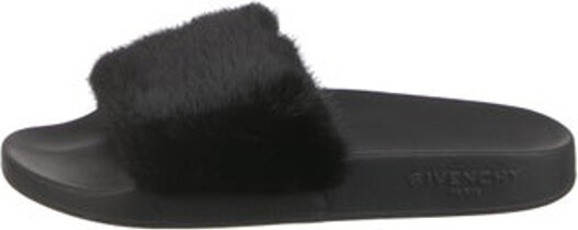 Givenchy Fur Slides - ShopStyle