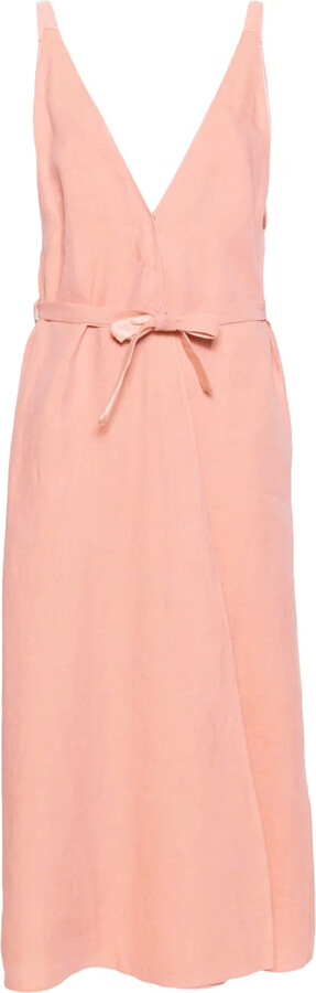Forte Forte Belted Linen Wrap Dress