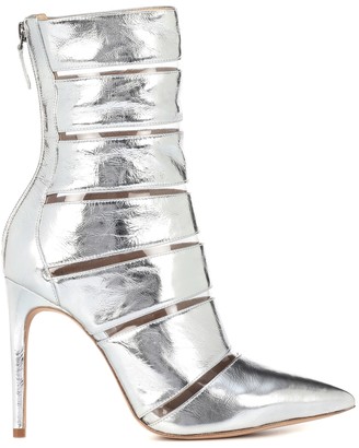 Alexandre Birman Sommer metallic leather ankle boots