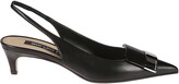 Thumbnail for your product : Sergio Rossi Logo Plaque Slingback Sandals