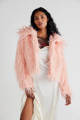 blank faux fur jacket