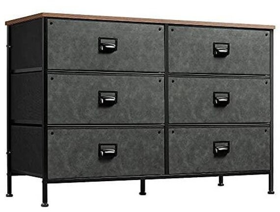 Metal Storage Drawers The World, 45 Inch Wide Dresser Black
