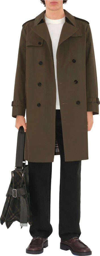 Long Cotton Nylon Trench Coat