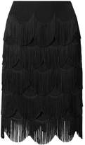 Thumbnail for your product : Marc Jacobs Fringed Crepe Skirt - Black
