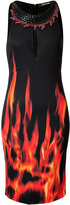 Thumbnail for your product : Roberto Cavalli Hersey Fire Print Dress