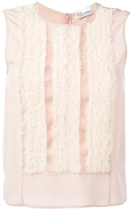RED Valentino ruffled front tank top