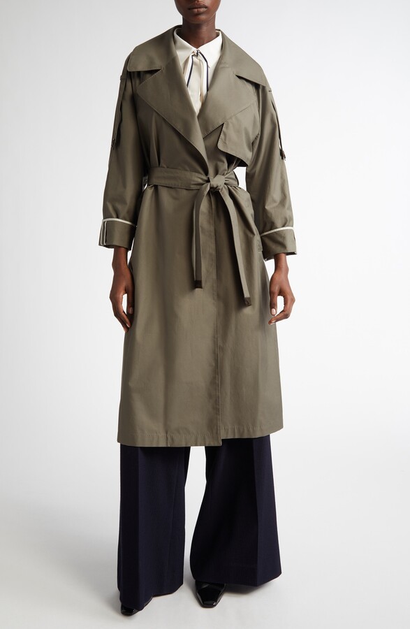 Max Mara Utrench Oversize Water Repellent Twill Trench Coat
