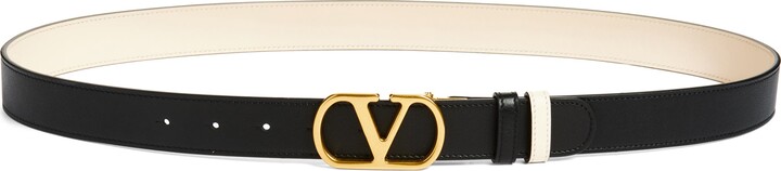 VLOGO Signature Reversible Leather Belt