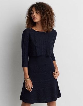 American Eagle Outfitters AE Tiered Sweater Dress