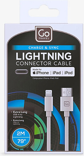 Go Travel White Lightning Connector Cable 2M