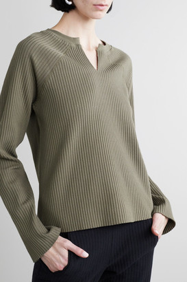 The Range Ribbed Stretch-cotton Sweater - Green