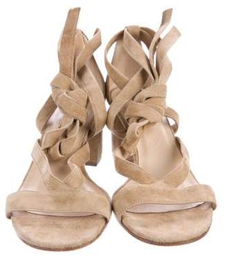 Barneys New York Barney's New York Suede Lace-Up Sandals