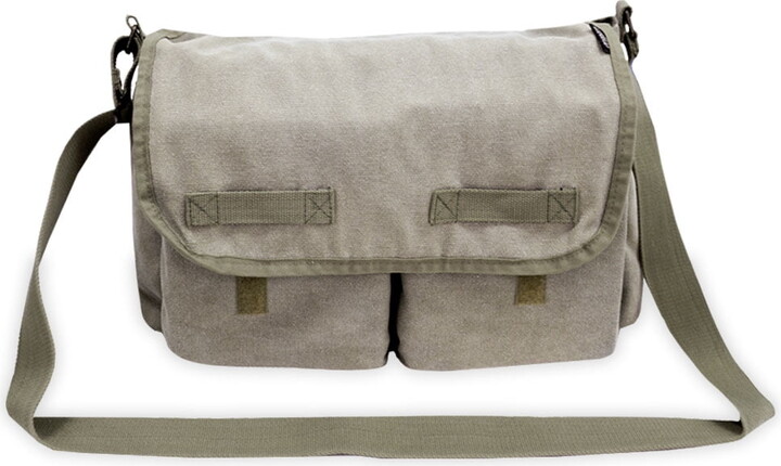 Everest Unisex Canvas Messenger – Large Olive