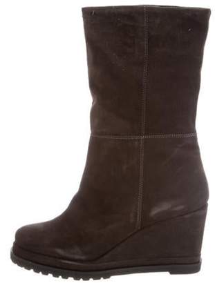 Chuckies New York Suede Mid-Calf Wedge Boots w/ Tags New York Suede Mid-Calf Wedge Boots w/ Tags