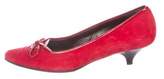 Thumbnail for your product : Via Spiga Suede Pointed-Toe Pumps