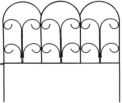 Net Health Shops Border Fence Panels 5-Piece Metal Yard Stake