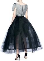 Thumbnail for your product : Oscar de la Renta Logo embroidered flared tulle petticoat skirt