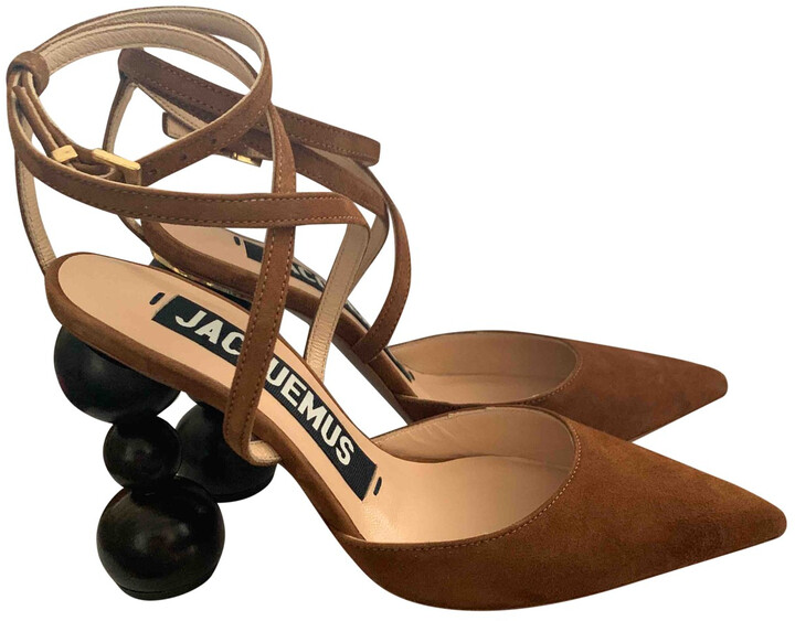 Jacquemus brown Velvet Heels ShopStyle Pumps