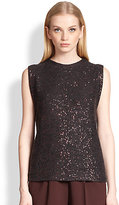 Thumbnail for your product : Brunello Cucinelli Cashmere & Silk Sequin Shell