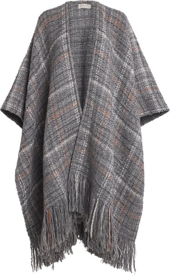 Johnstons of Elgin Cashmere-Silk-Alpaca Textured Cape