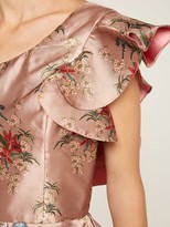 Thumbnail for your product : Johanna Ortiz La Divinidad Asymmetric Satin Dress - Light Pink