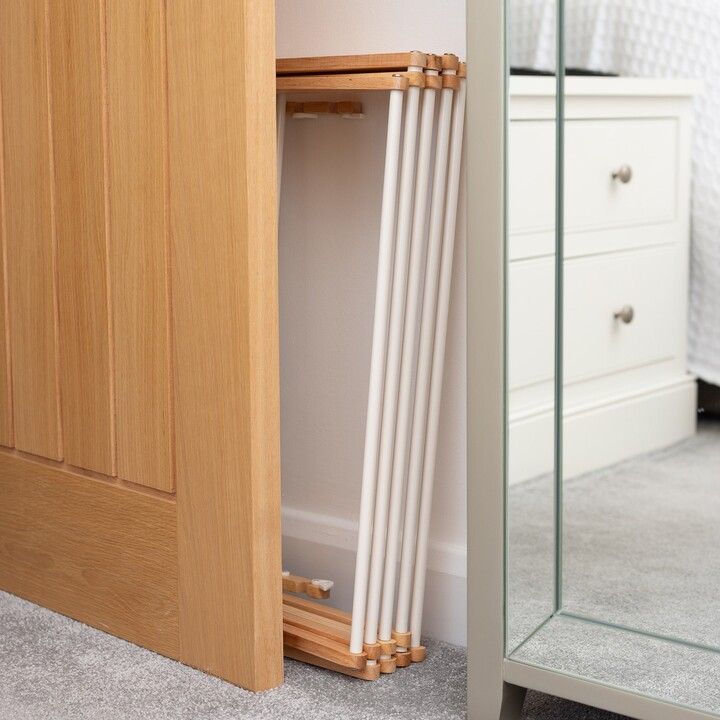 Dunelm Concertina Rubber Wood Cream Indoor Airer Cream ShopStyle Decor