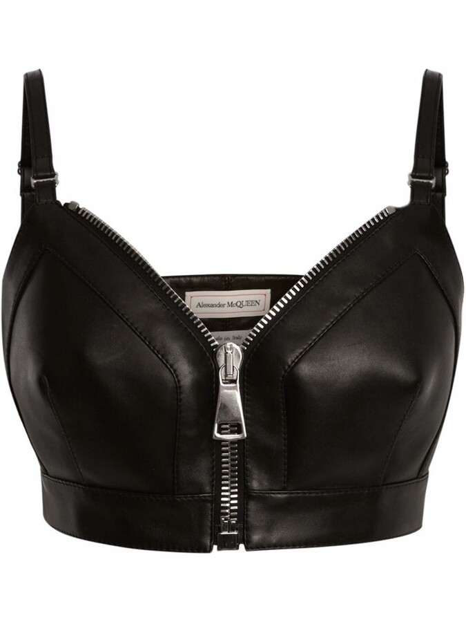 Alexander McQueen Leather top - ShopStyle