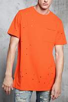 Thumbnail for your product : Forever 21 Distressed Raw-Cut Pocket Tee