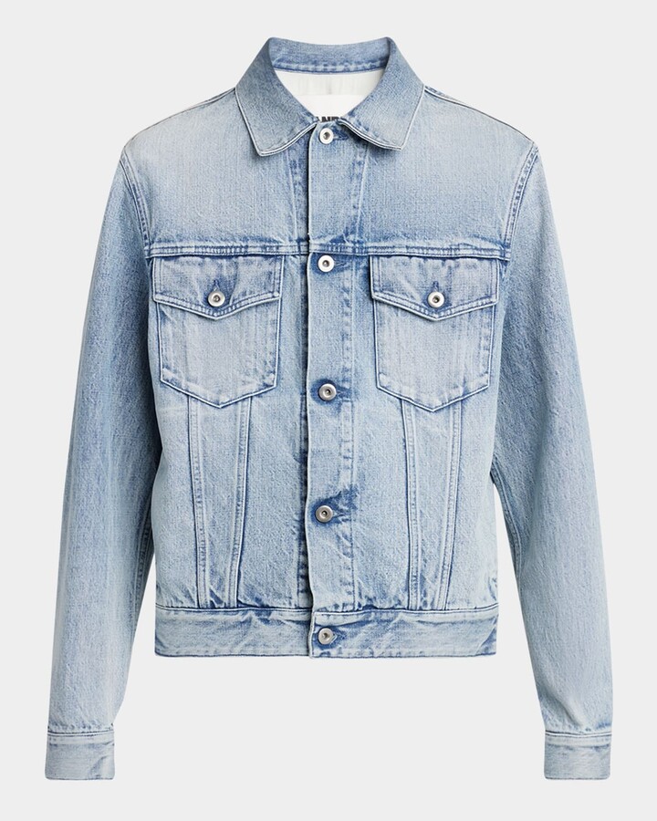 Jil Sander Men's Acid-Wash Denim Jacket