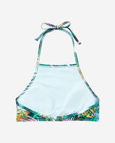 Thumbnail for your product : Express Printed Y-Front Halter Bikini Swim Top