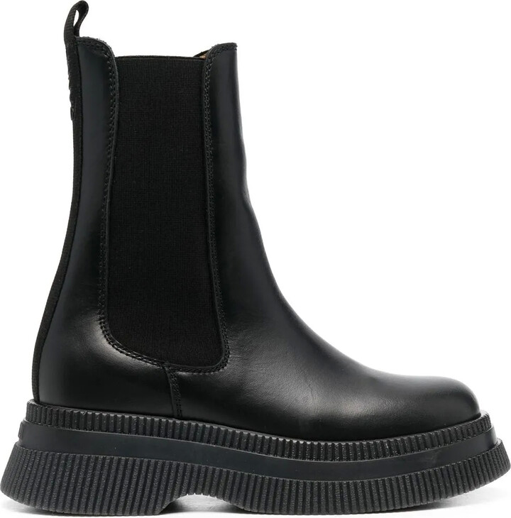 Ganni Creepers leather Chelsea boots ShopStyle