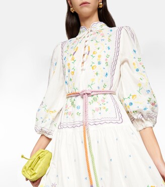 ALÉMAIS Juniper embroidered cotton midi dress