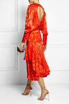Thumbnail for your product : Hampton Sun Preen by Thornton Bregazzi Naboo cutout devoré-satin dress