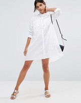 Thumbnail for your product : NATIVE YOUTH Frayed Hem Denim Shirt Dress