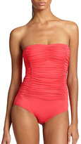 Thumbnail for your product : Carmen Marc Valvo One-Piece Ruched Bandeau Swimsuit