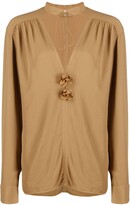 Thumbnail for your product : Victoria Beckham V-Neck Embellished Tunic Top