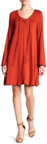 Thumbnail for your product : Glamorous Lace-Up Bell Sleeve Swing Dress