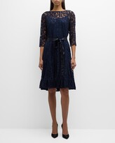 Thumbnail for your product : Rickie Freeman For Teri Jon 3/4-Sleeve Lace Overlay Cocktail Dress
