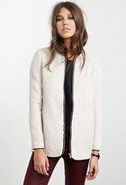 Thumbnail for your product : Forever 21 FOREVER 21+ Collarless Zip-Front Jacket