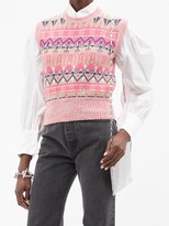 Thumbnail for your product : Paco Rabanne Metallic Intarsia-knitted Wool-blend Tank - Pink Multi